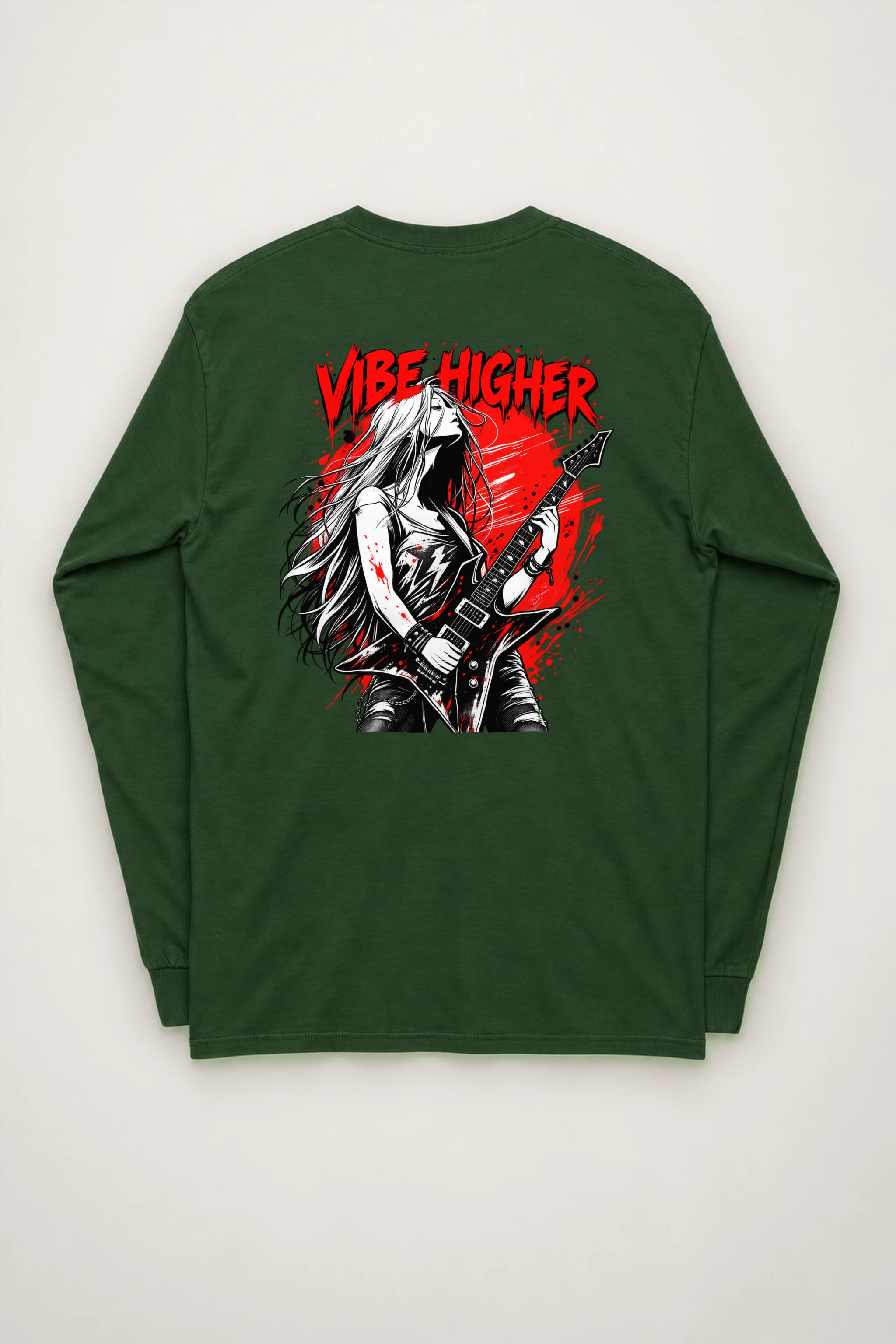 "Vibe Higher Guitarist" Unisex Longsleeve T-shirt