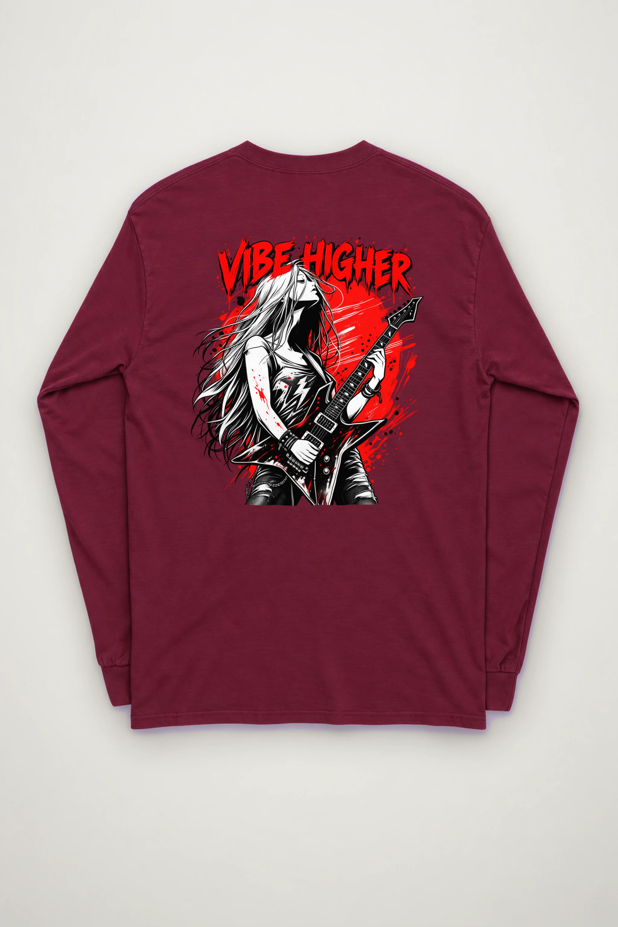 "Vibe Higher Guitarist" Unisex Longsleeve T-shirt