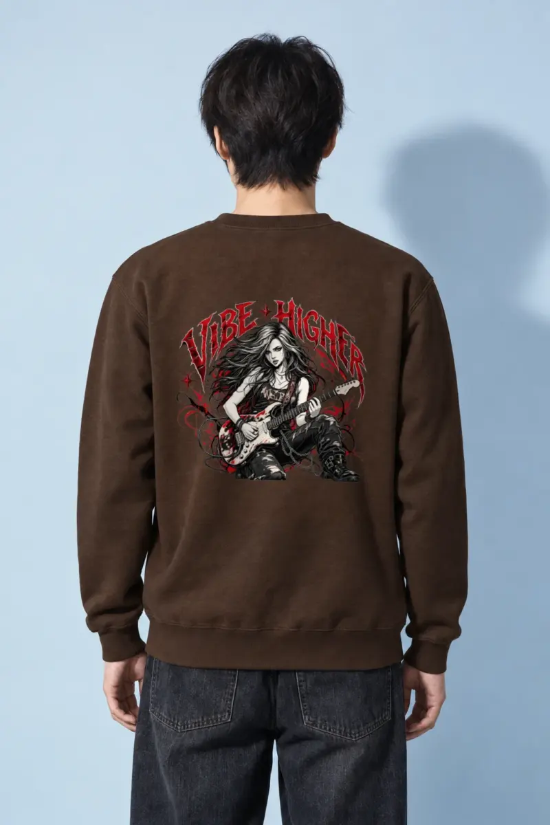 "Vibe Higher" Heavy Blend Unisex Crewneck Sweatshirt | Gildan 18000