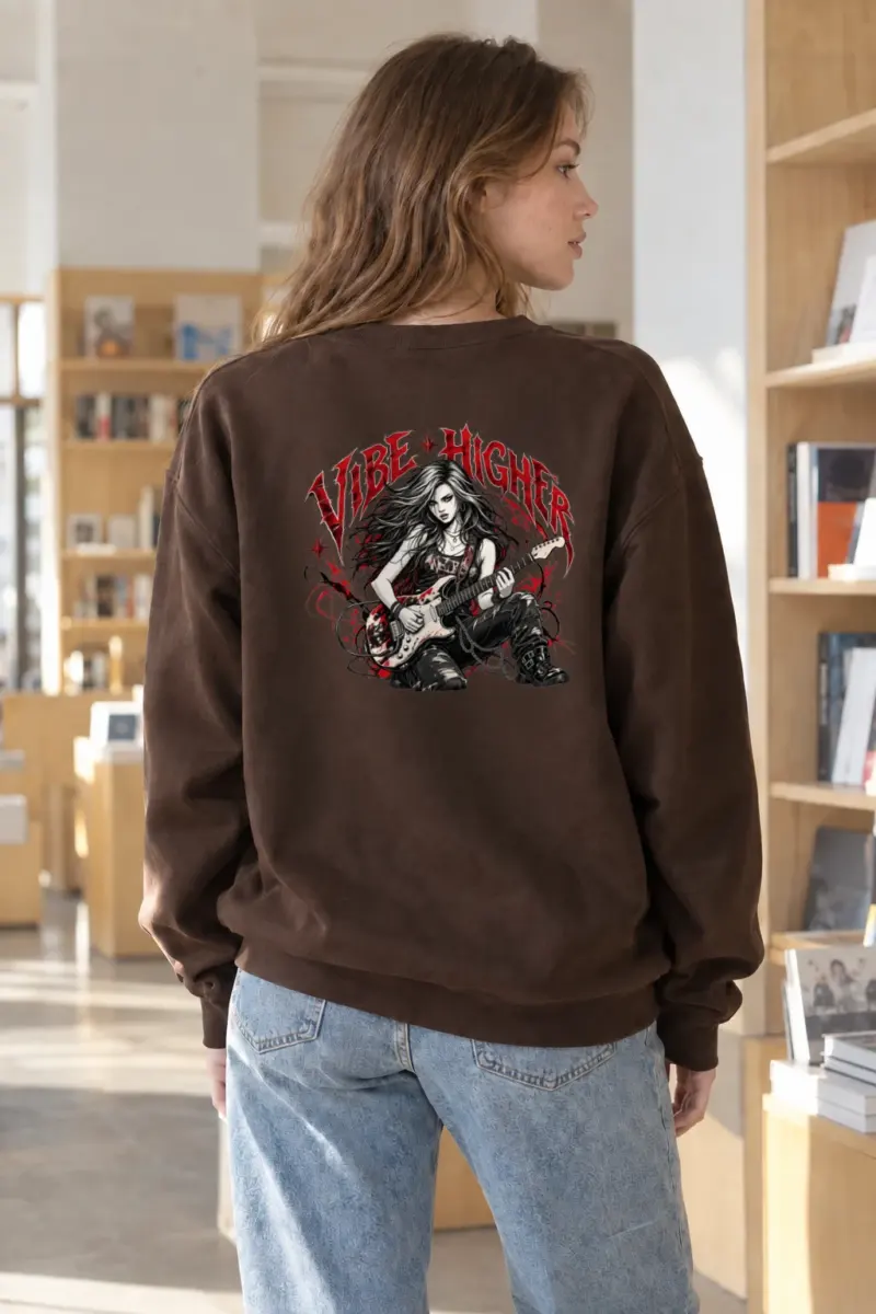 "Vibe Higher" Heavy Blend Unisex Crewneck Sweatshirt | Gildan 18000