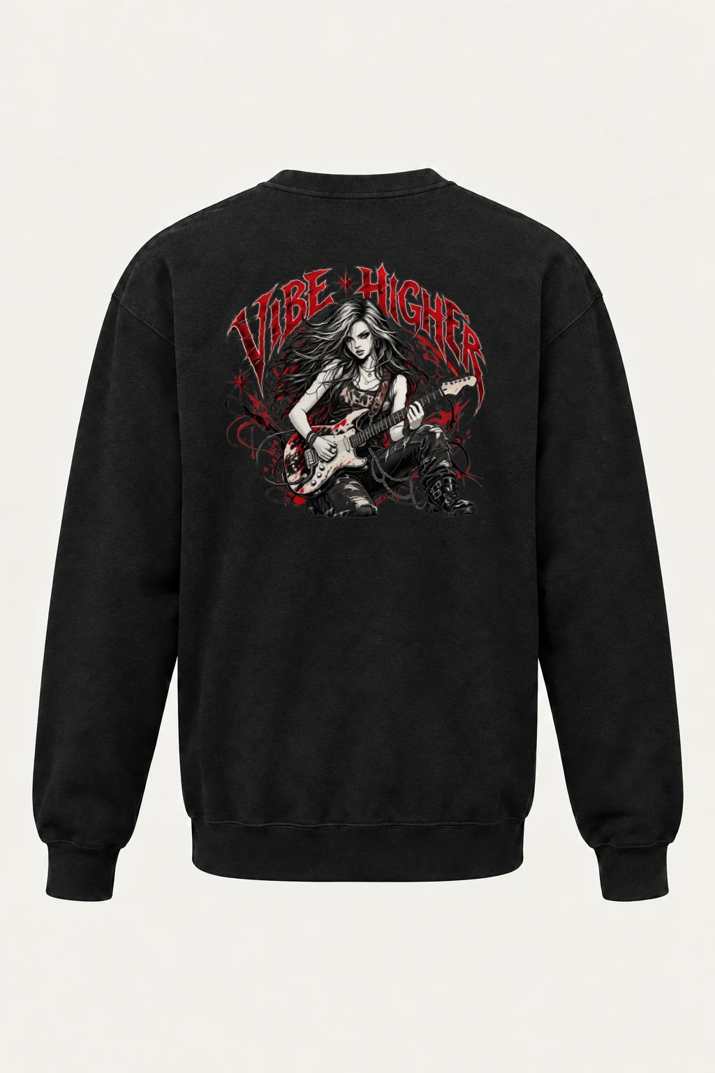 "Vibe Higher" Heavy Blend Unisex Crewneck Sweatshirt | Gildan 18000