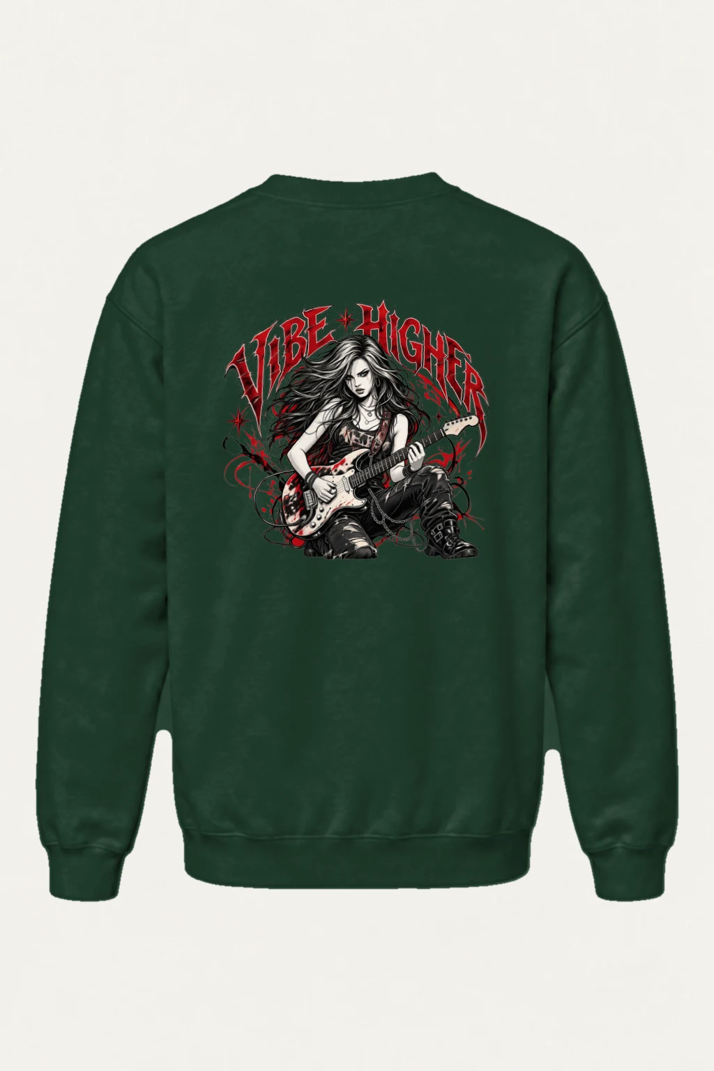"Vibe Higher" Heavy Blend Unisex Crewneck Sweatshirt | Gildan 18000