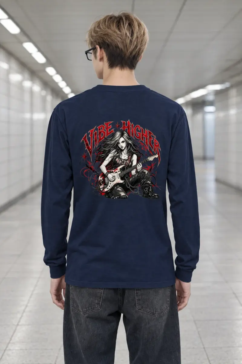 "Vibe Higher" Unisex Longsleeve T-shirt | Gildan 2400