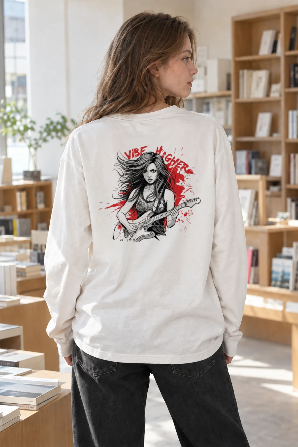 "Vibe Higher" Unisex Longsleeve T-shirt | Gildan 2400