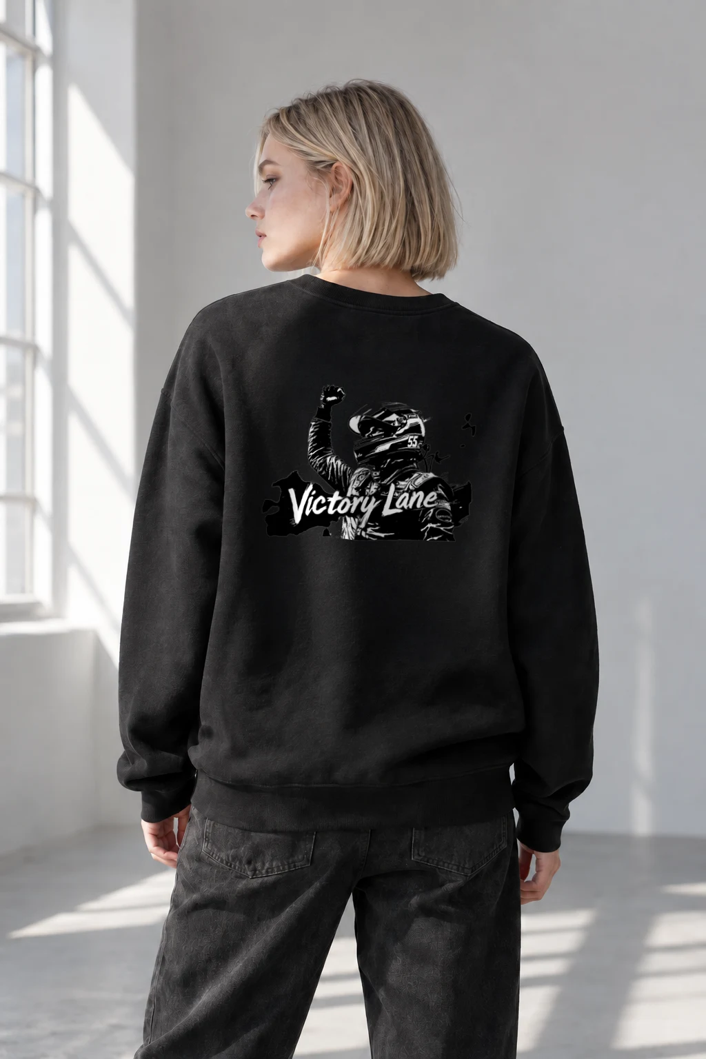 "Victory Lane 55" Heavy Blend Unisex Crewneck Sweatshirt | Gildan 18000