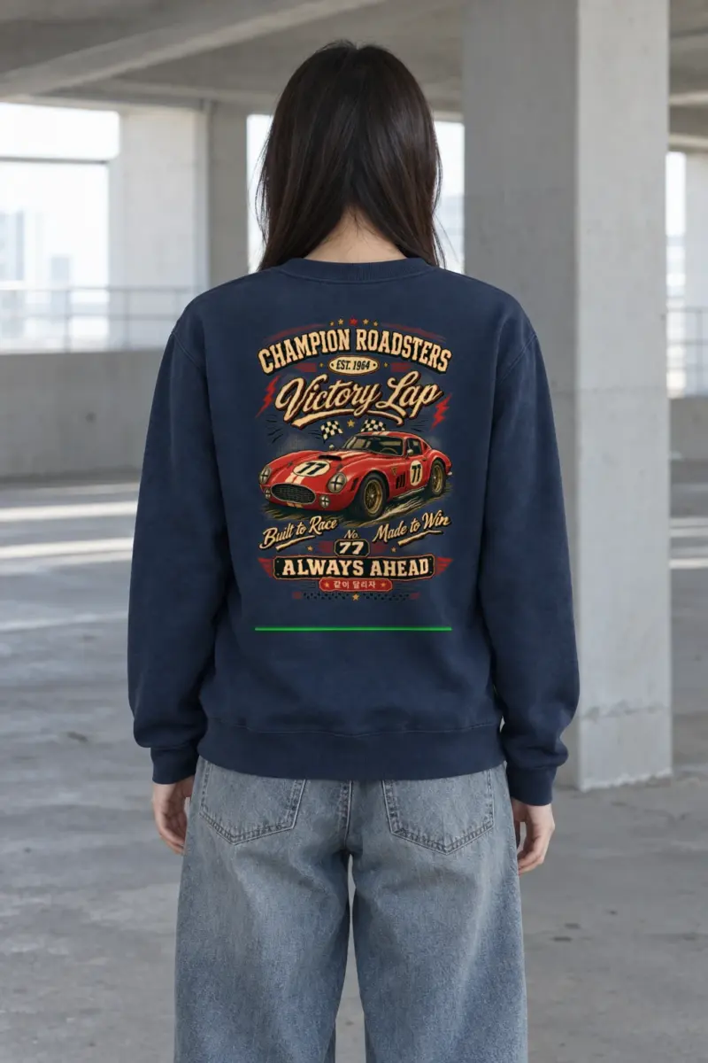 "Victory Lap 77" Heavy Blend Unisex Crewneck Sweatshirt | Gildan 18000