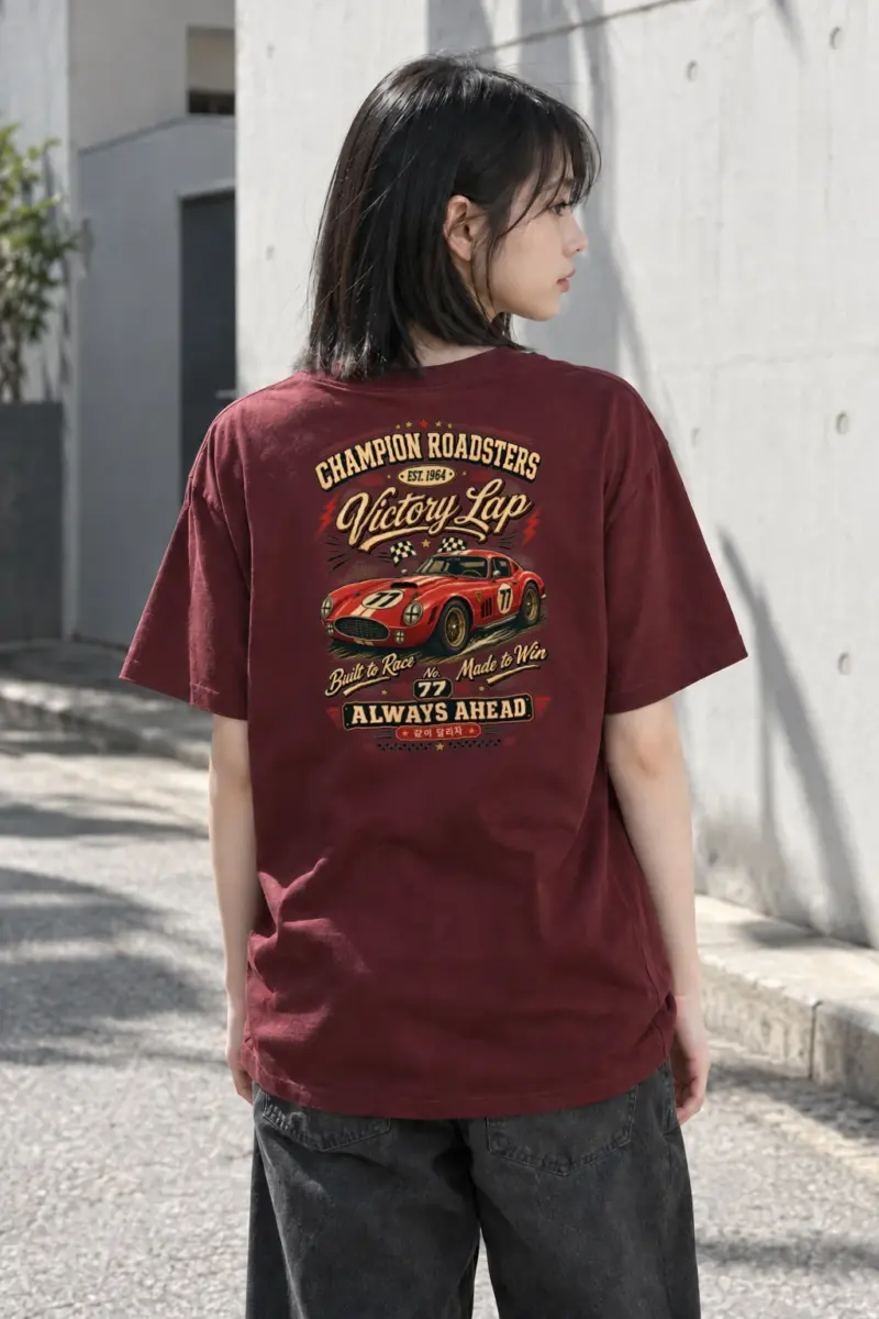 "Victory Lap 77" Heavyweight Unisex Crewneck T-shirt | Gildan 5000