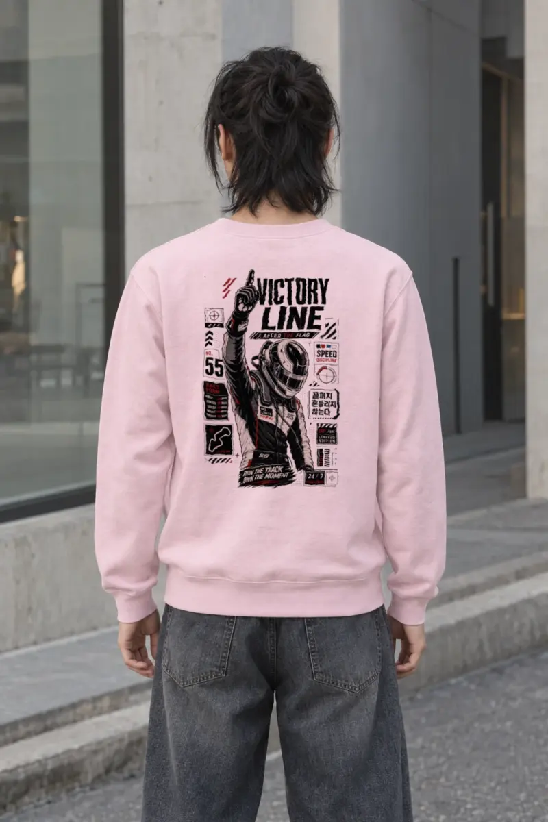 "Victory Line" Heavy Blend Unisex Crewneck Sweatshirt | Gildan 18000