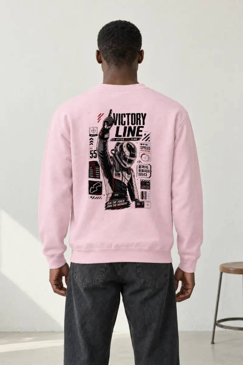 "Victory Line" Heavy Blend Unisex Crewneck Sweatshirt | Gildan 18000