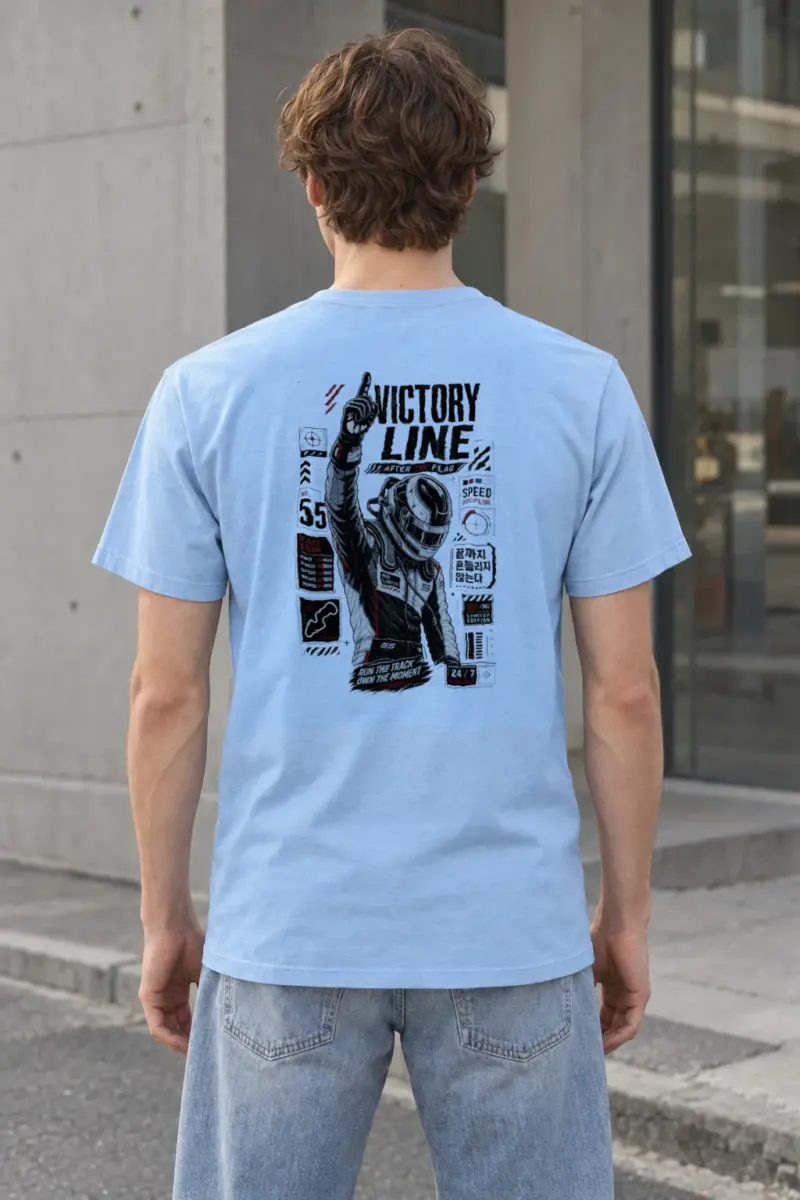 "Victory Line" Heavyweight Unisex Crewneck T-shirt