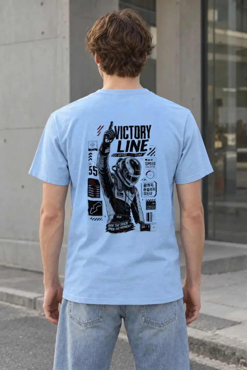 "Victory Line" Heavyweight Unisex Crewneck T-shirt