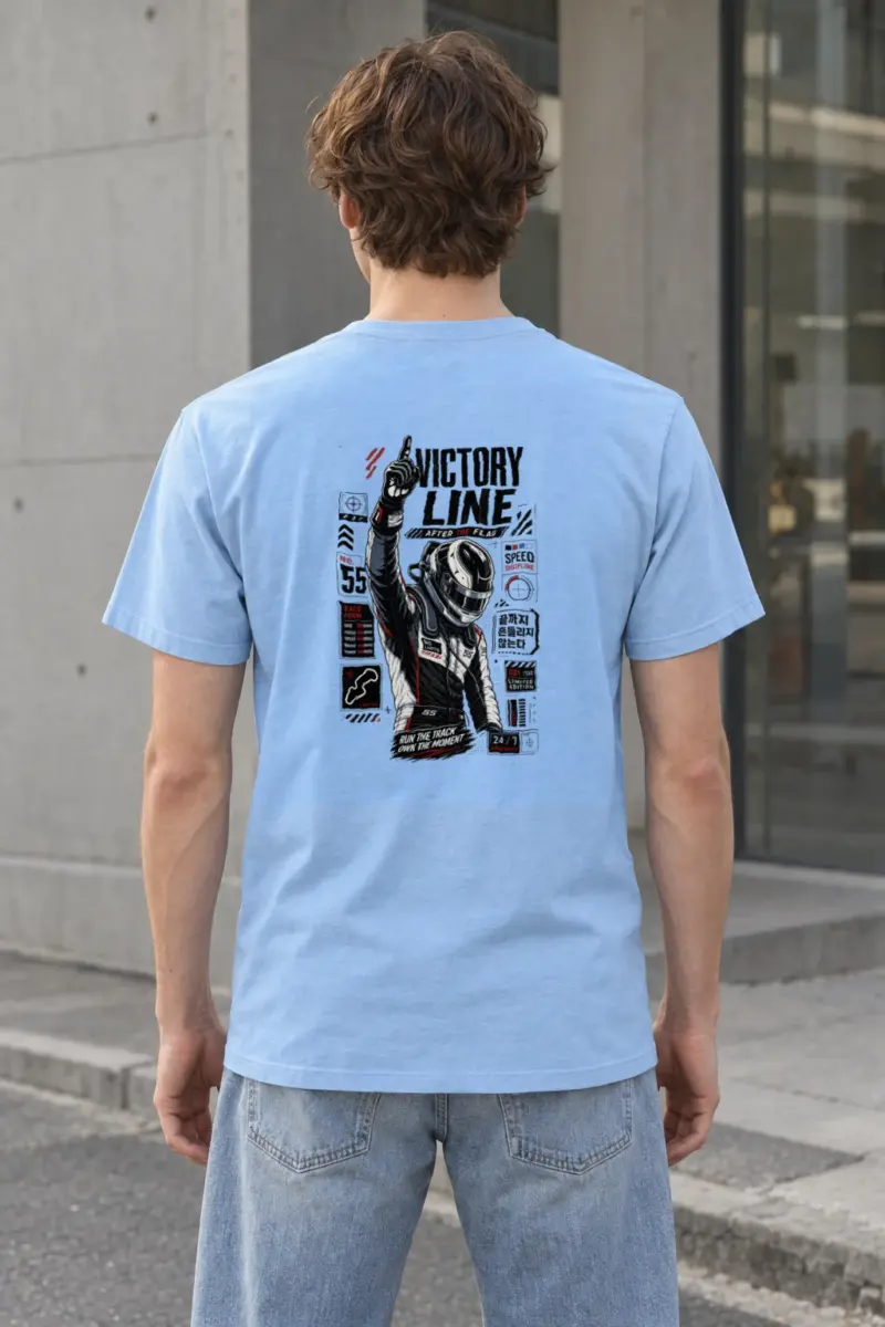 "Victory Line" Heavyweight Unisex Crewneck T-shirt