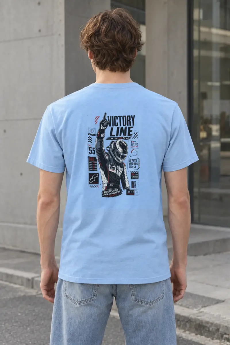 "Victory Line" Heavyweight Unisex Crewneck T-shirt