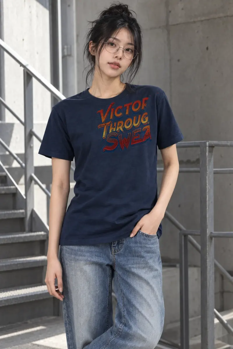 "Victory Through Sweat" Heavyweight Unisex Crewneck T-shirt