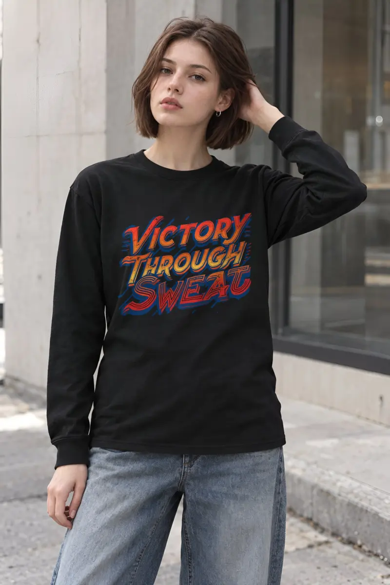 "Stacked Speed Lettering" Unisex Longsleeve T-shirt
