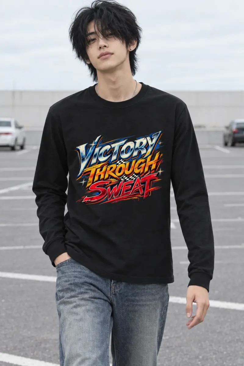 "Stacked Speed Lettering" Unisex Longsleeve T-shirt