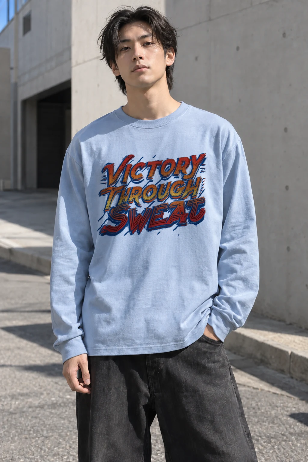 "Victory Through Sweat" Unisex Longsleeve T-shirt | Gildan 2400