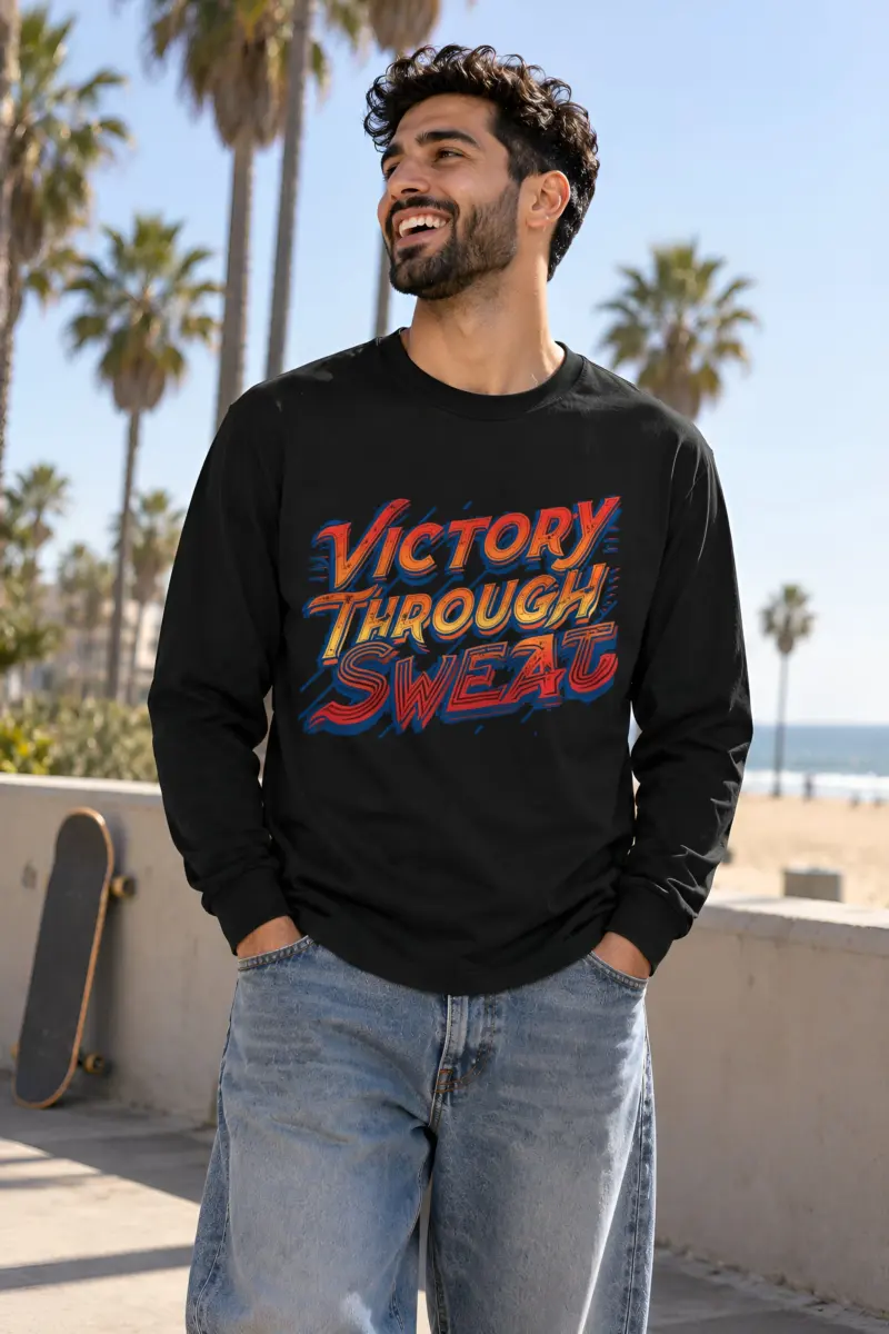 "Stacked Speed Lettering" Unisex Longsleeve T-shirt