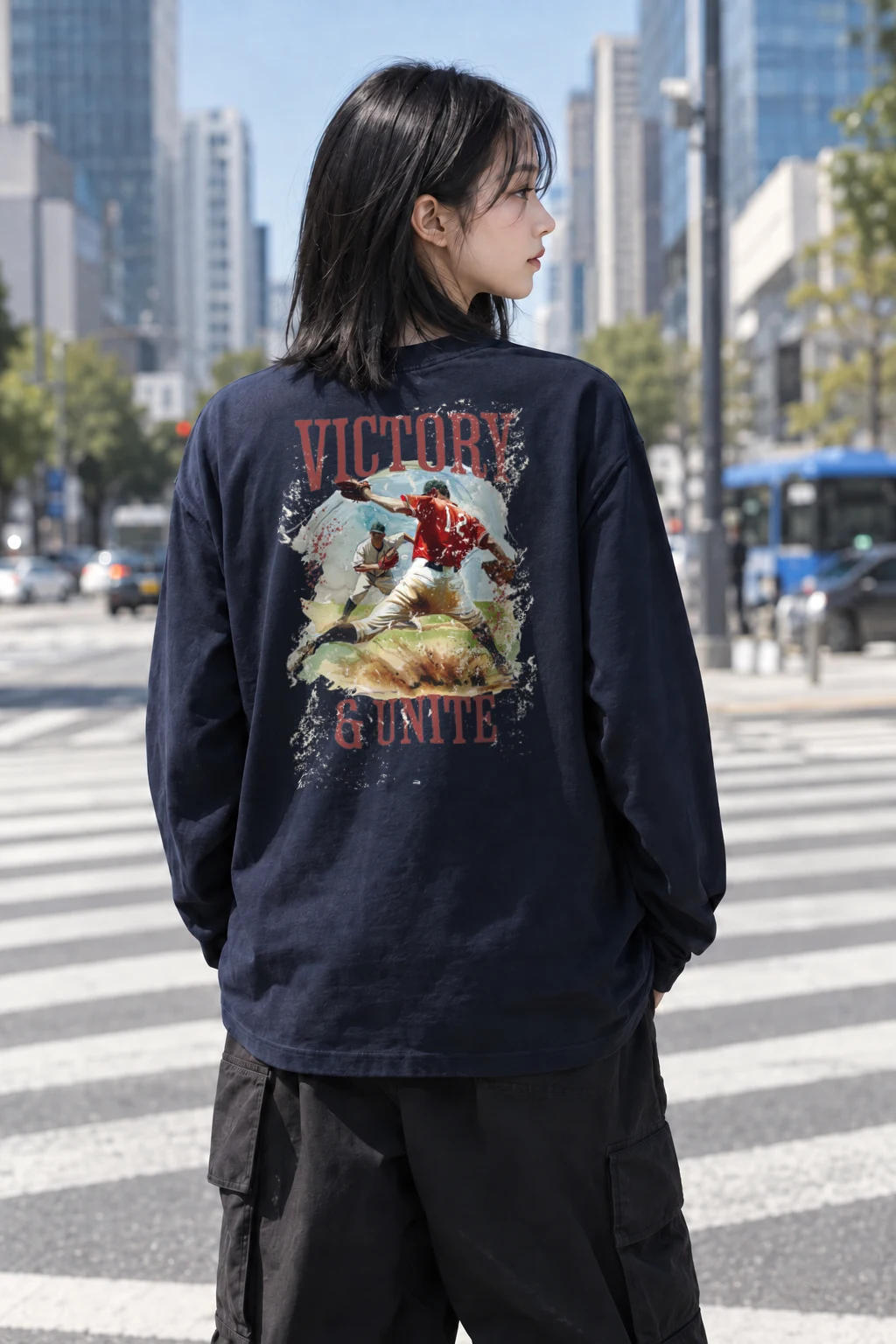 "Victory & Unite" Unisex Longsleeve T-shirt | Gildan 2400