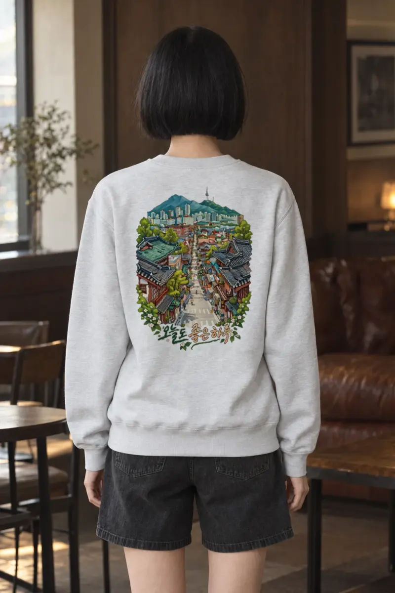 "Village Skyline" Heavy Blend Unisex Crewneck Sweatshirt