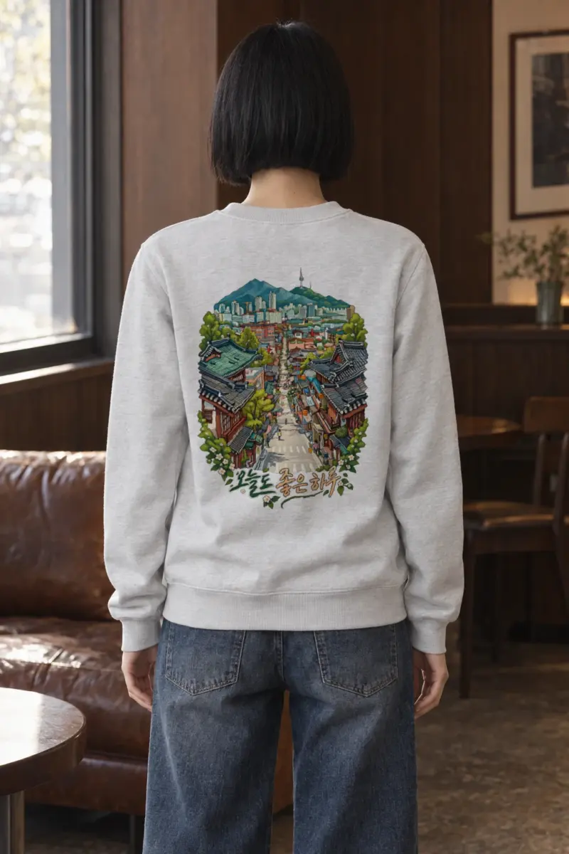 "Village Skyline" Heavy Blend Unisex Crewneck Sweatshirt
