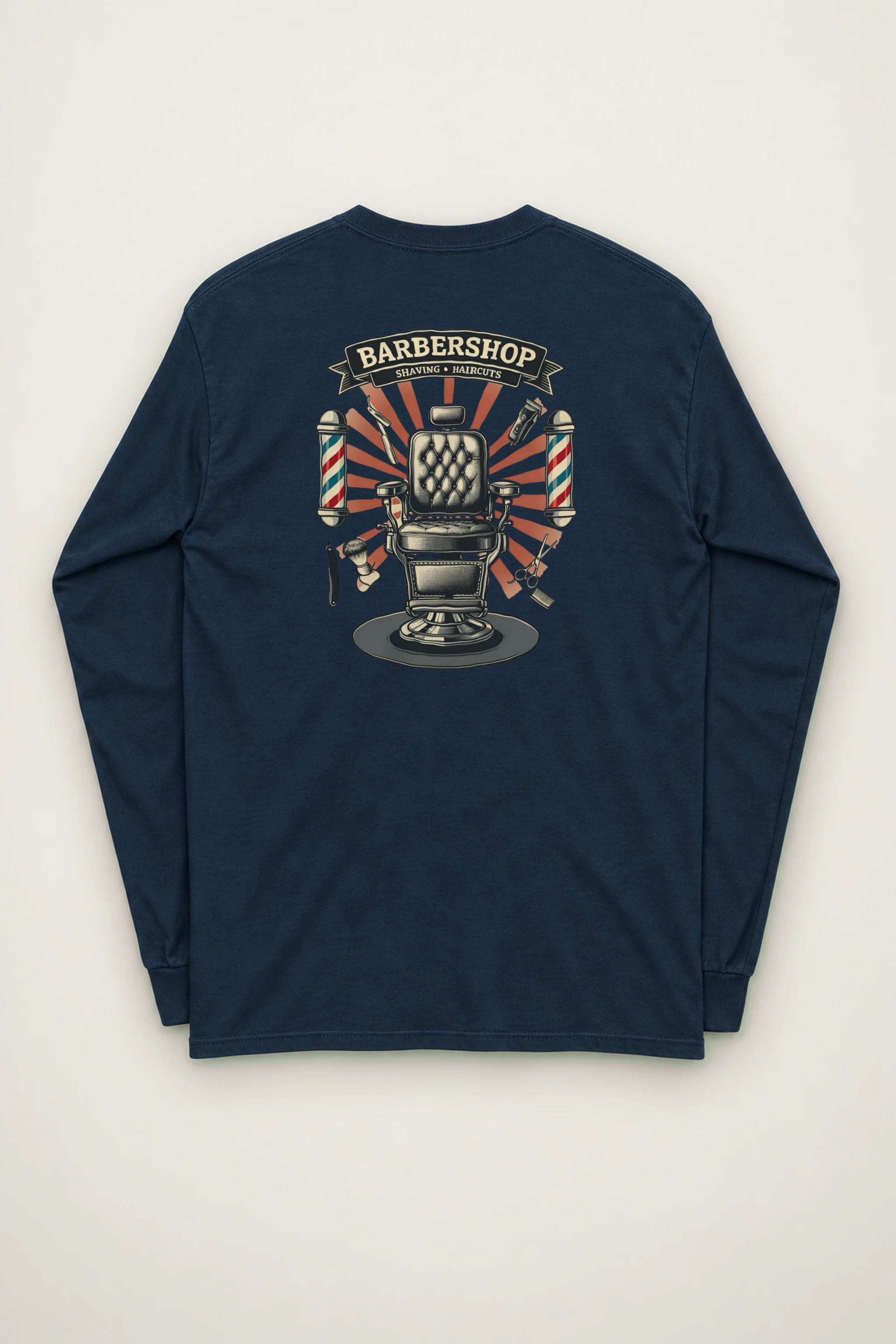 "Vintage Barber Chair" Unisex Longsleeve T-shirt