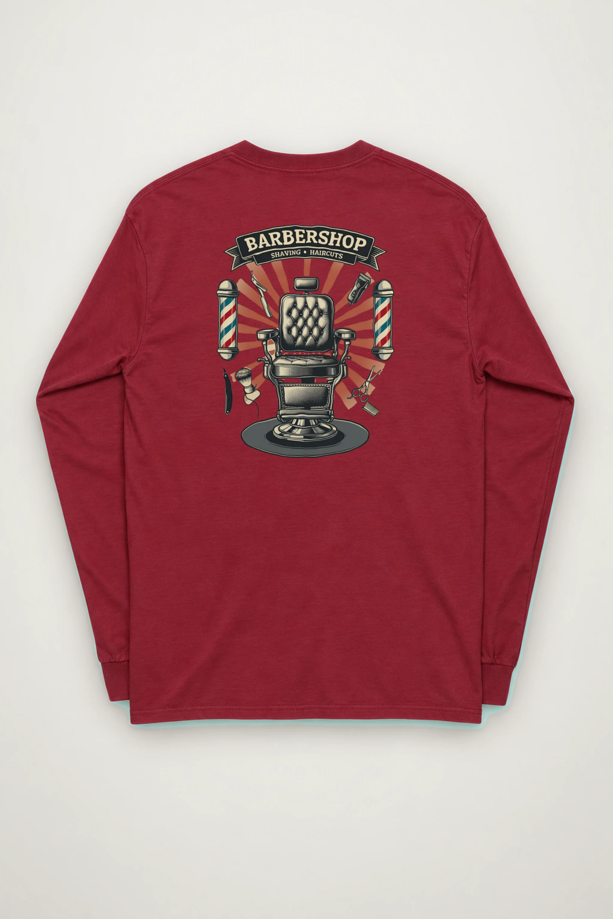 "Vintage Barber Chair" Unisex Longsleeve T-shirt