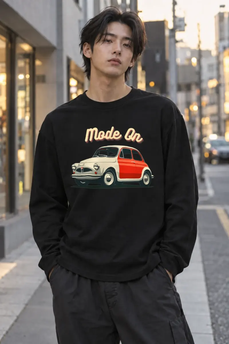 "Vintage Compact Car" Unisex Longsleeve T-shirt | Gildan 2400