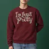 "Vintage Floral Lettering" Heavy Blend Unisex Crewneck Sweatshirt | Gildan 18000
