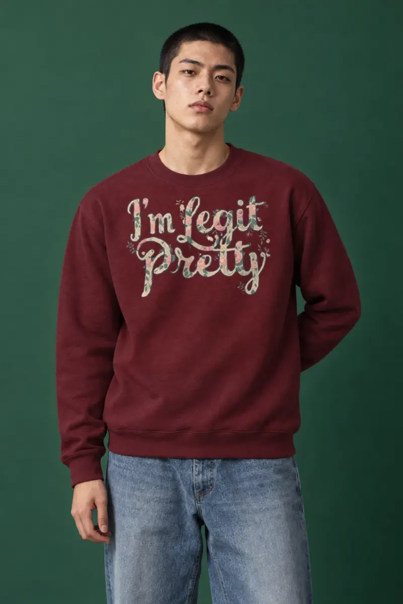 "Vintage Floral Lettering" Heavy Blend Unisex Crewneck Sweatshirt | Gildan 18000