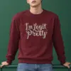 "Vintage Floral Lettering" Heavy Blend Unisex Crewneck Sweatshirt