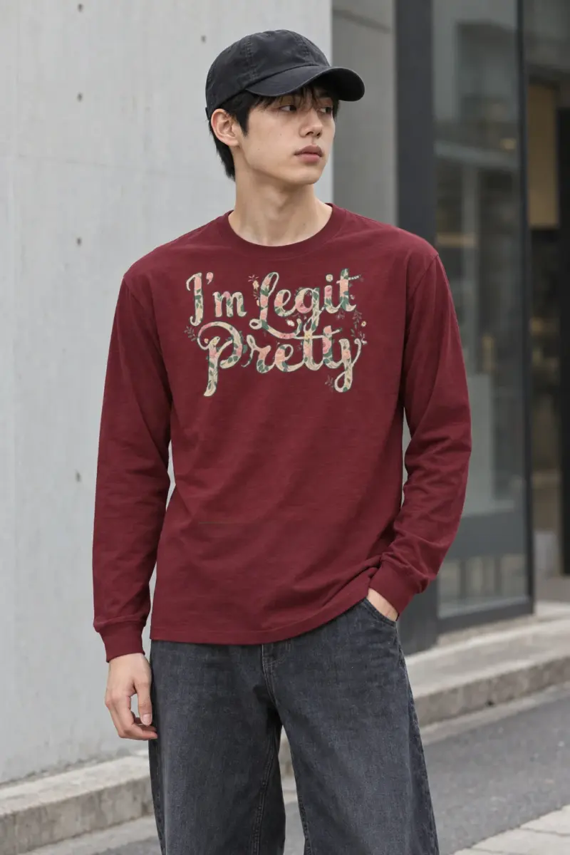 "Vintage Floral Lettering" Unisex Longsleeve T-shirt