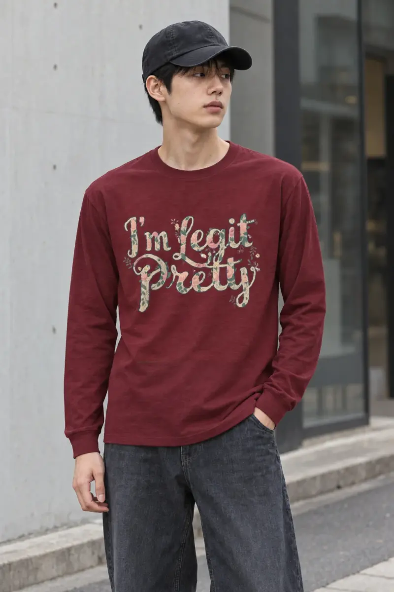 "Vintage Floral Lettering" Unisex Longsleeve T-shirt