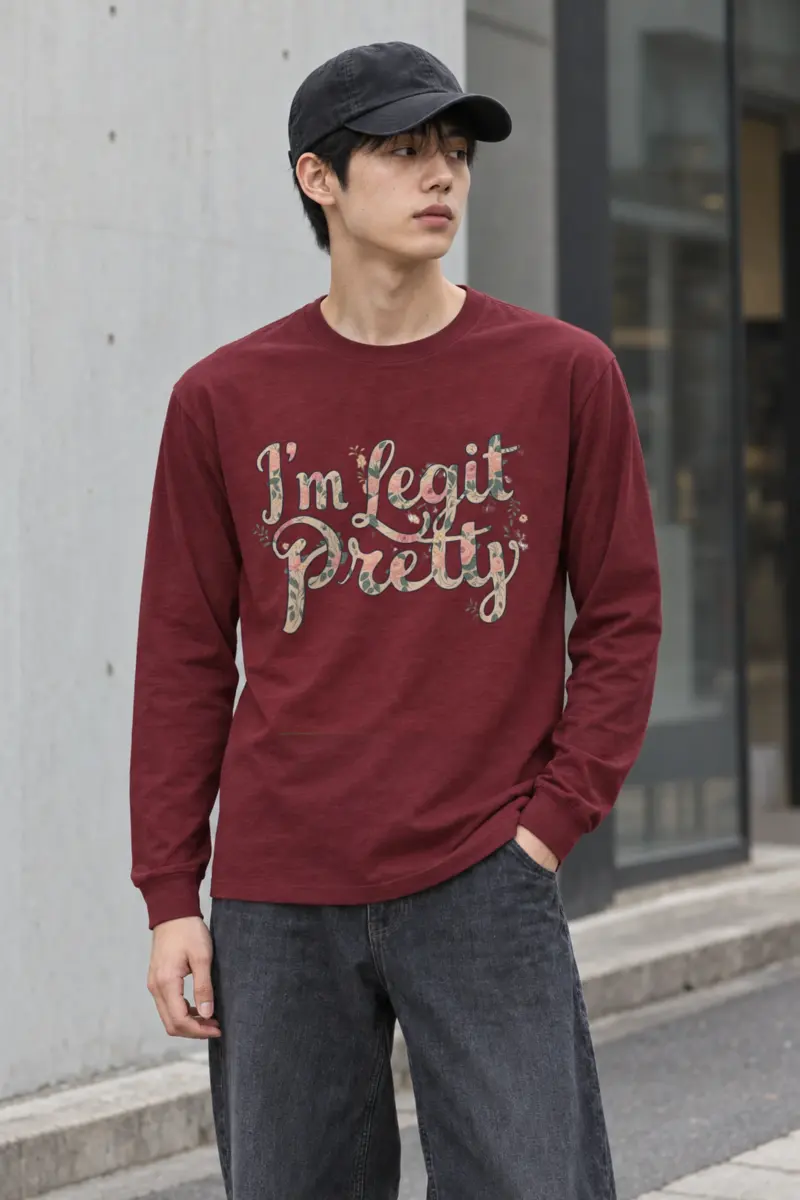 "Vintage Floral Lettering" Unisex Longsleeve T-shirt