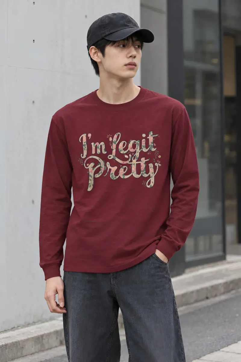 "Vintage Floral Lettering" Unisex Longsleeve T-shirt