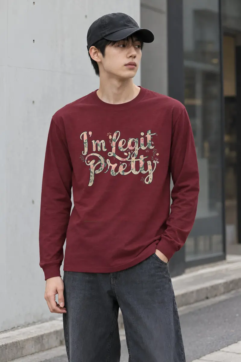 "Vintage Floral Lettering" Unisex Longsleeve T-shirt