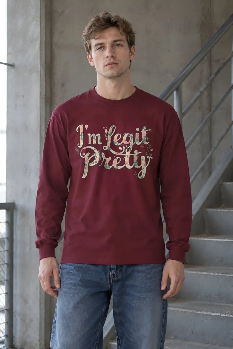 "Vintage Floral Lettering" Unisex Longsleeve T-shirt