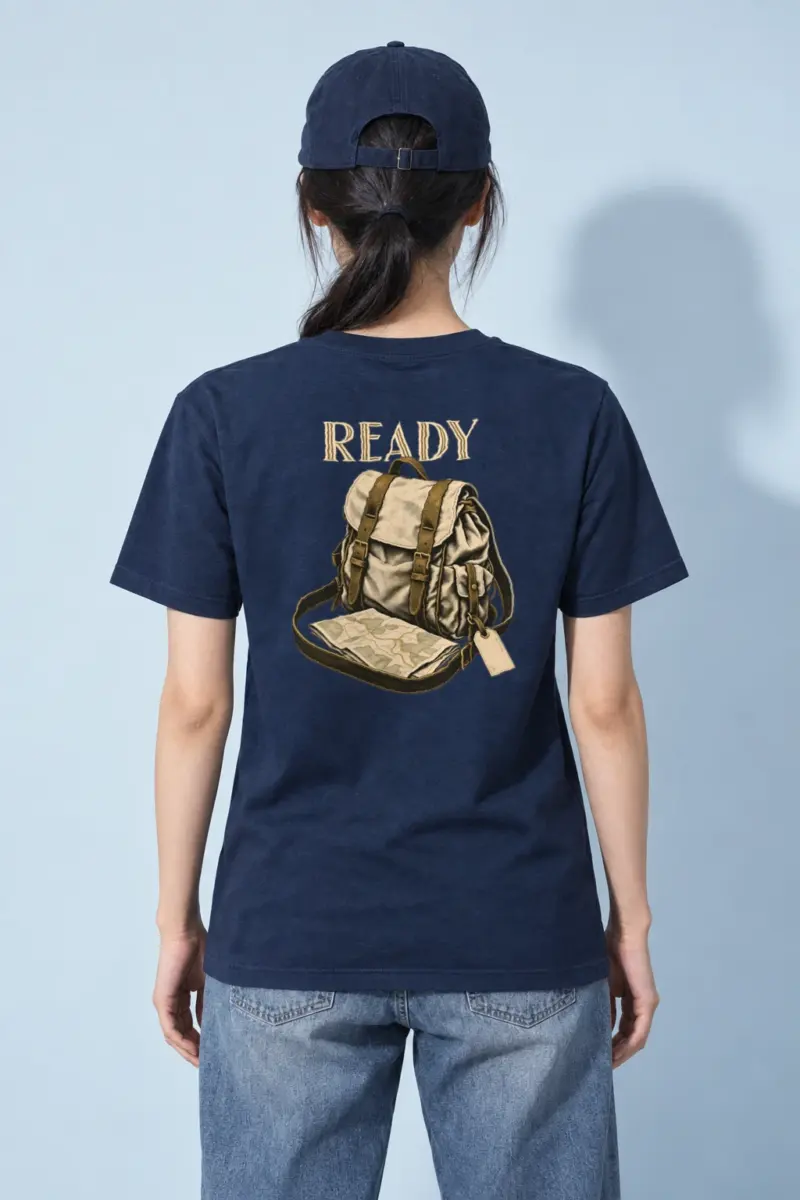 "Vintage Hiking Backpack" Heavyweight Unisex Crewneck T-shirt