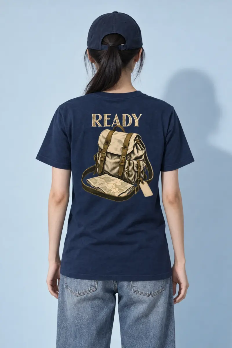 "Vintage Hiking Backpack" Heavyweight Unisex Crewneck T-shirt | Gildan 5000