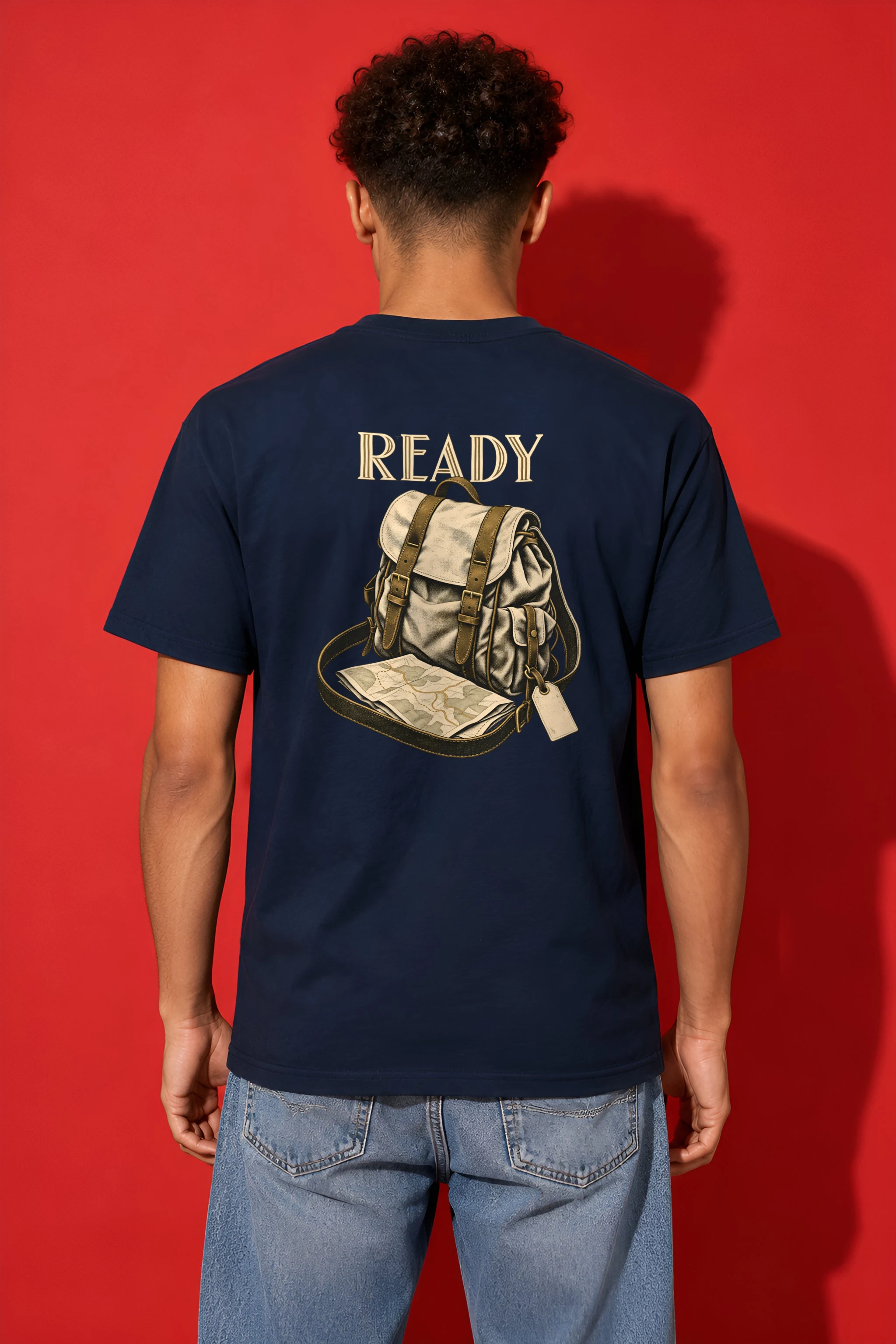 "Vintage Hiking Backpack" Heavyweight Unisex Crewneck T-shirt