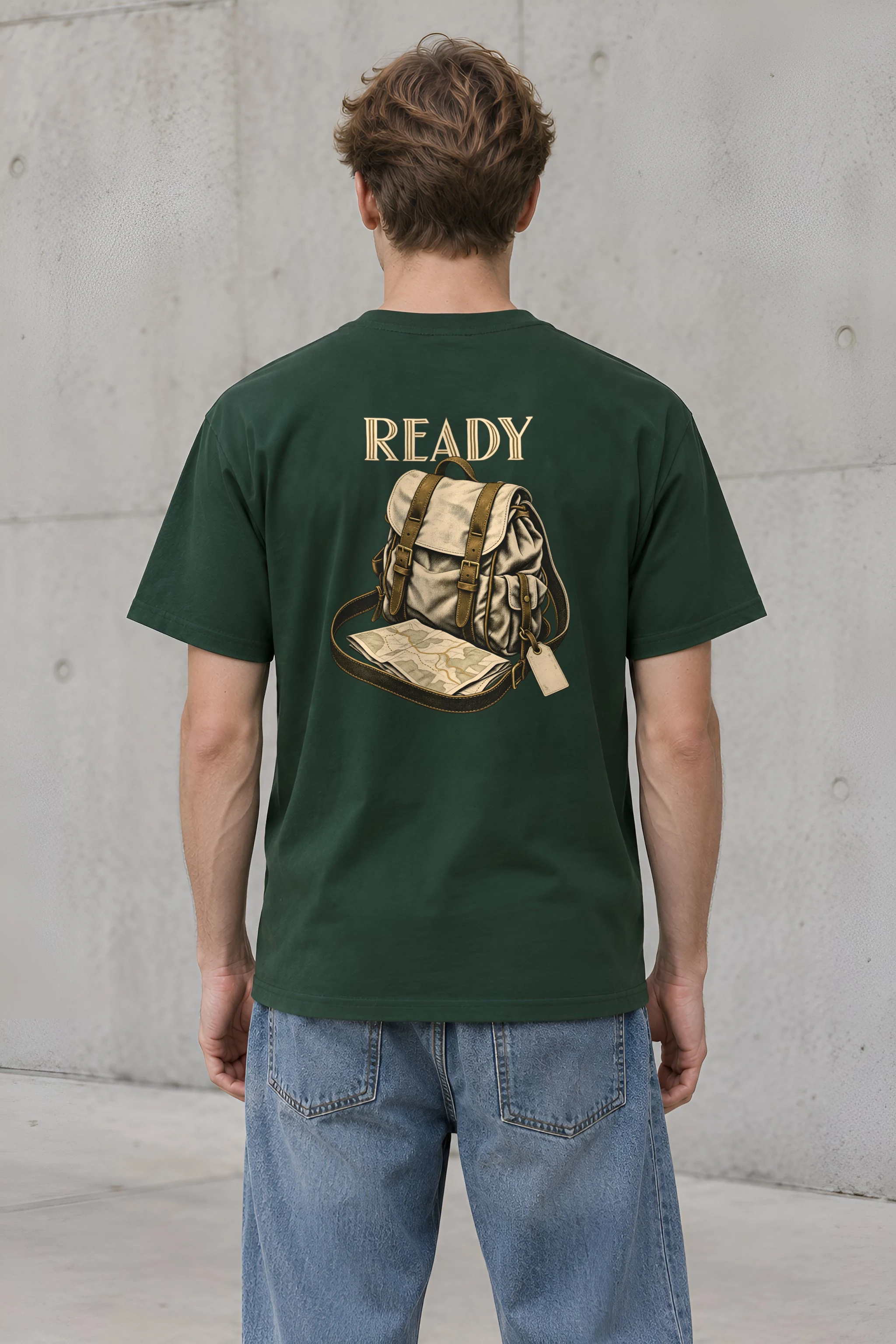 "Vintage Hiking Backpack" Heavyweight Unisex Crewneck T-shirt
