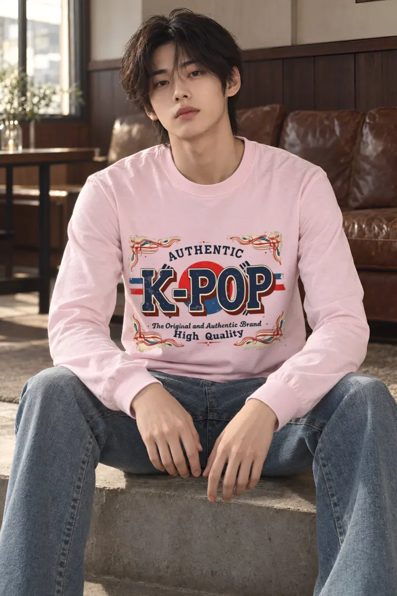 "Vintage K-Pop Crest" Unisex Longsleeve T-shirt