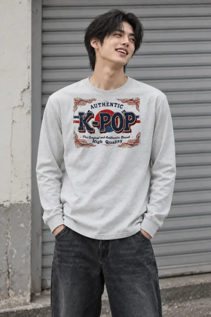 "Vintage K-Pop Crest" Unisex Longsleeve T-shirt