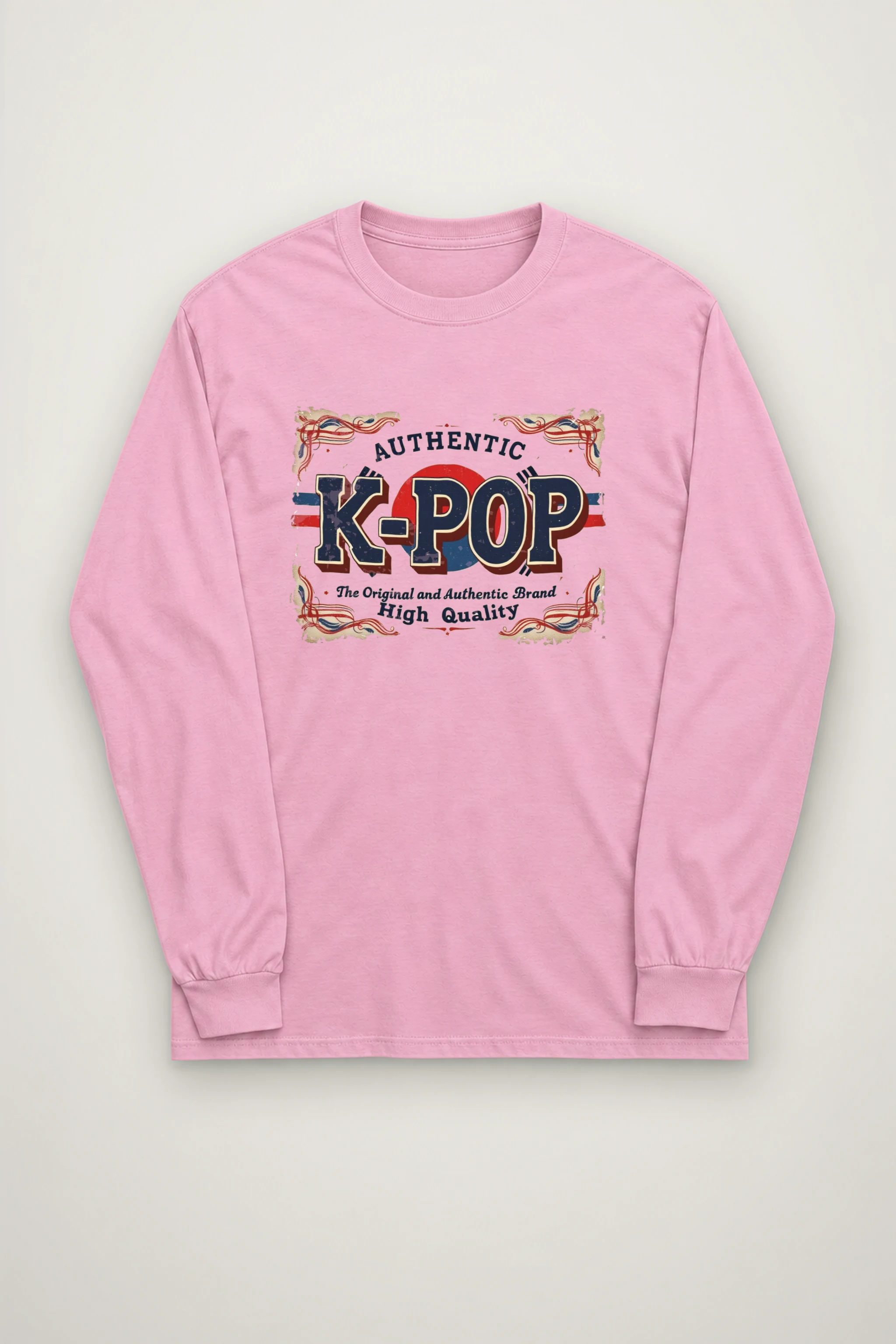 "Vintage K-Pop Crest" Unisex Longsleeve T-shirt