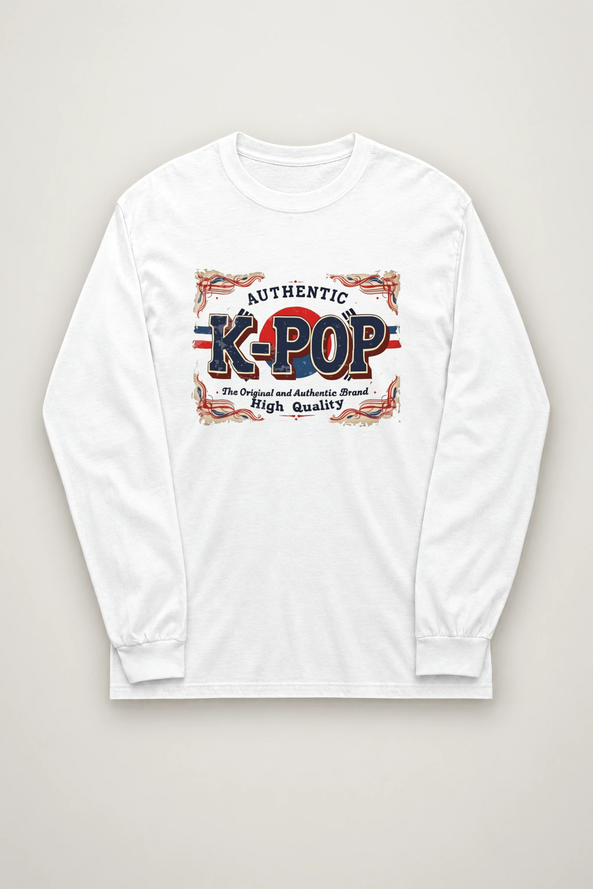 "Vintage K-Pop Crest" Unisex Longsleeve T-shirt
