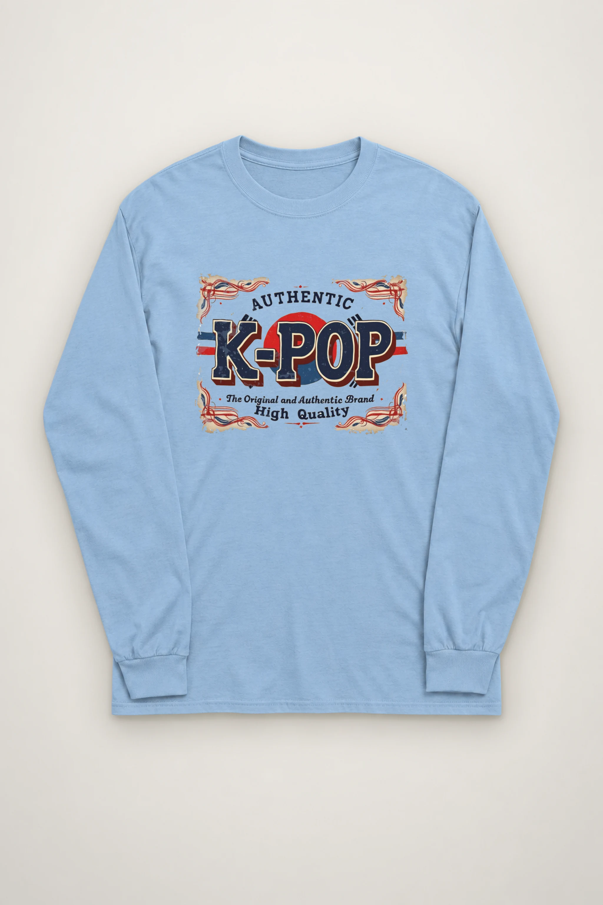"Vintage K-Pop Crest" Unisex Longsleeve T-shirt