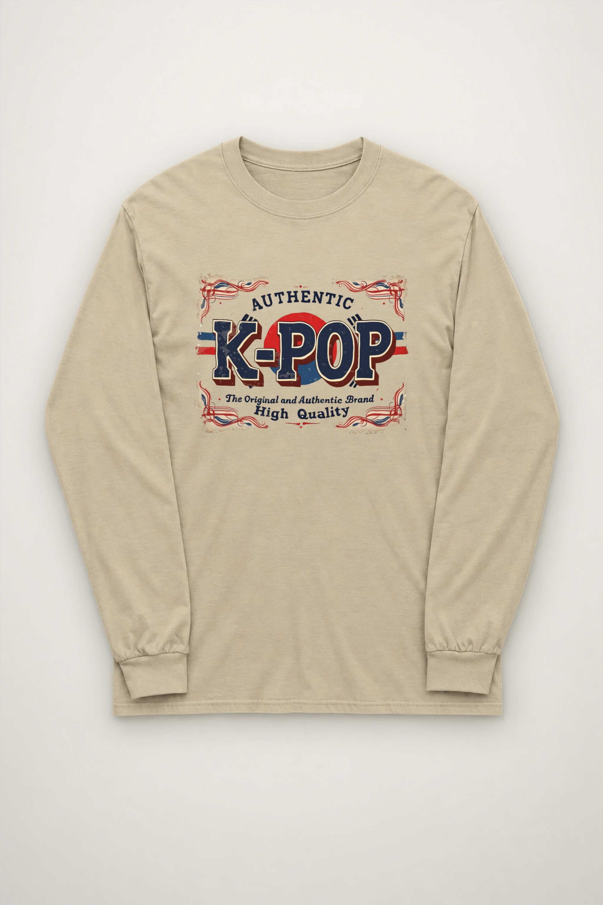 "Vintage K-Pop Crest" Unisex Longsleeve T-shirt