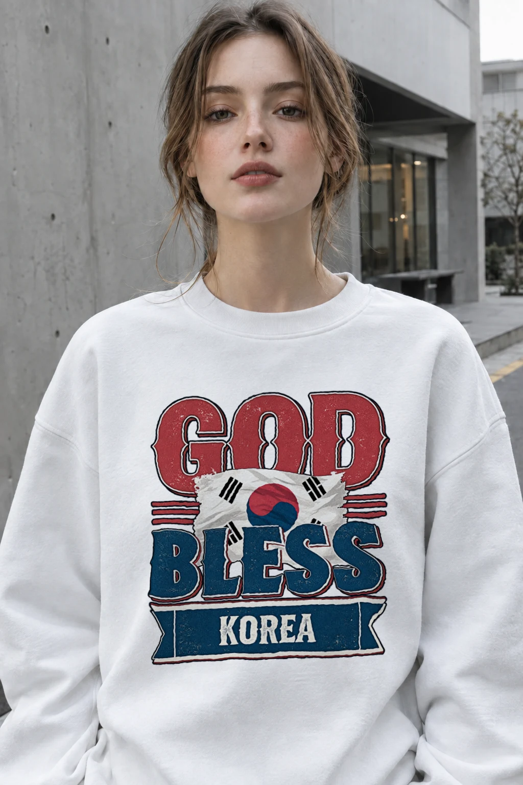 "Vintage Korea Collegiate" Heavy Blend Unisex Crewneck Sweatshirt | Gildan 18000