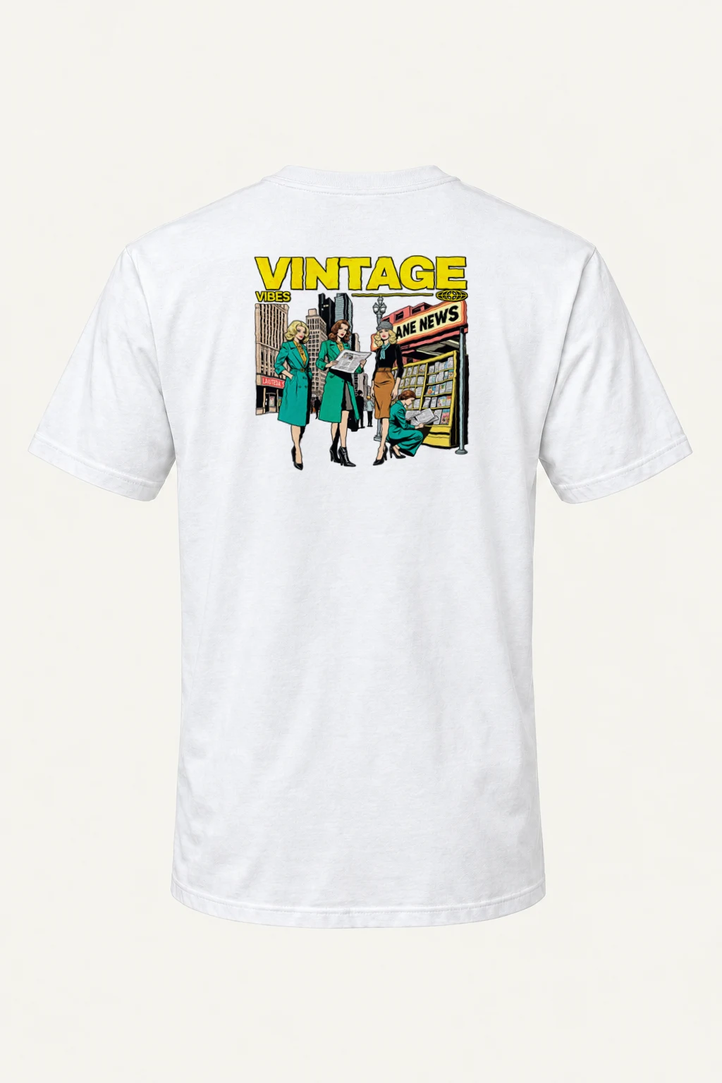 "Vintage Newsstand Girls" Heavyweight Unisex Crewneck T-shirt | Gildan 5000