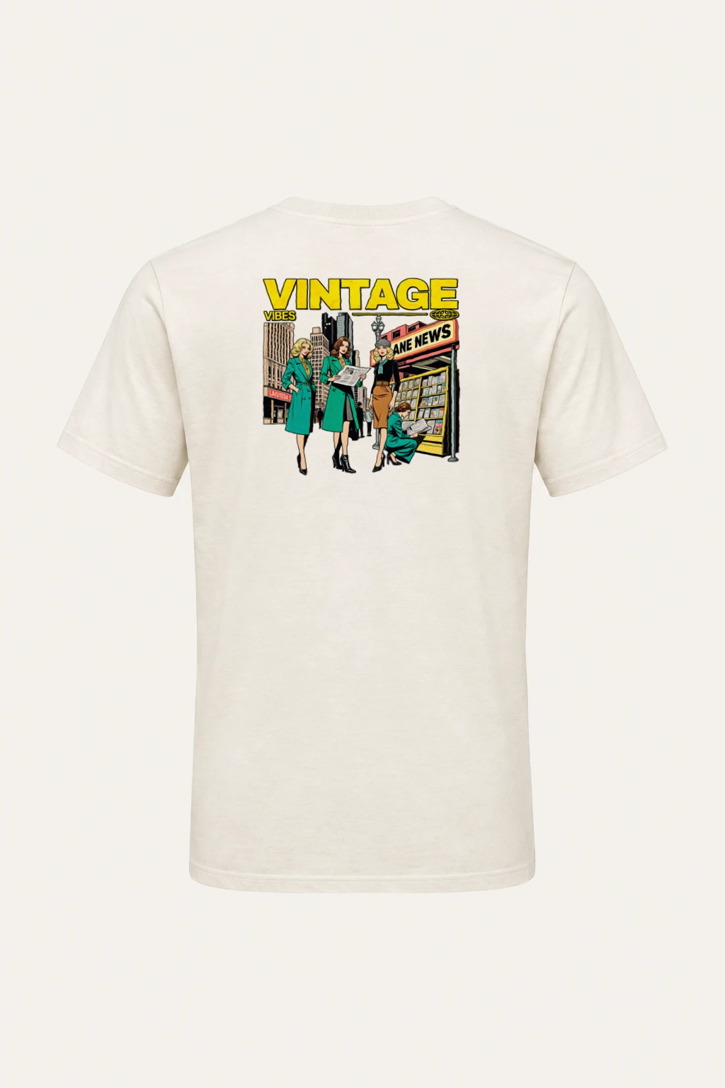 "Vintage Newsstand Girls" Heavyweight Unisex Crewneck T-shirt | Gildan 5000